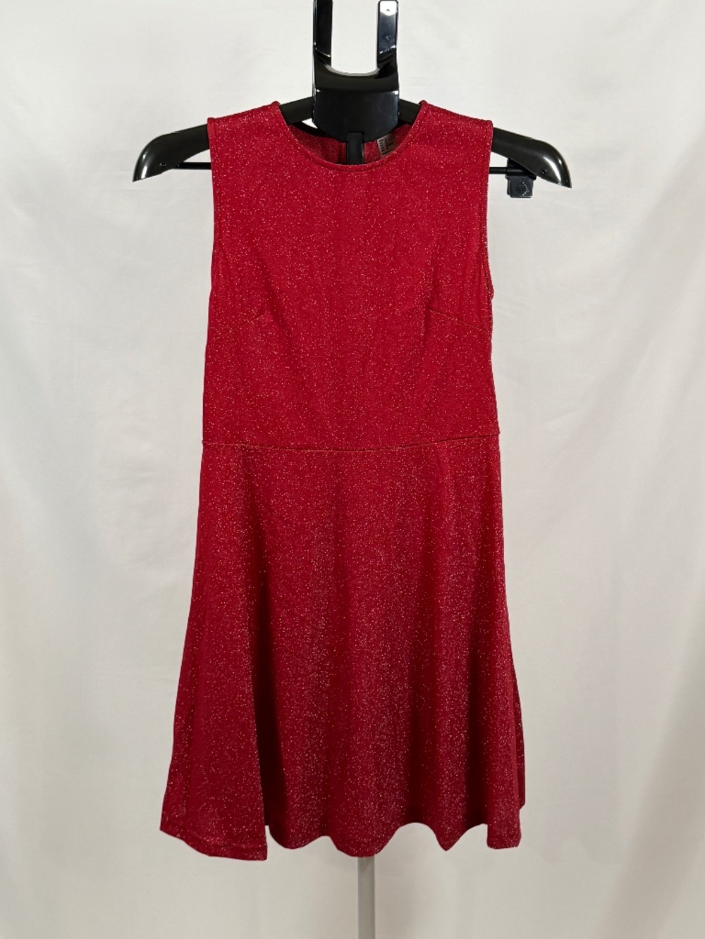 Red Glitter Fit & Flare Homecoming Dress Size M